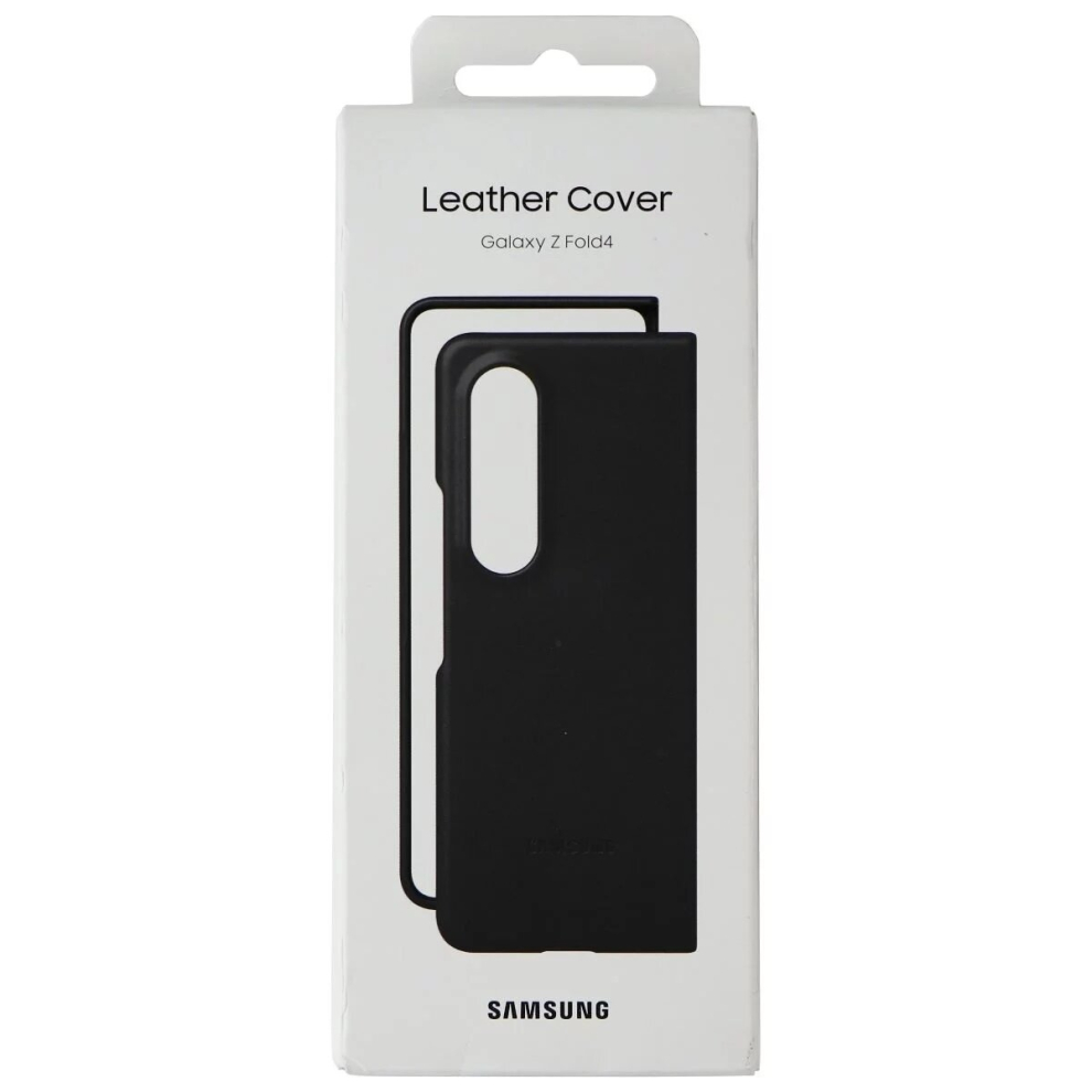 Photos - Case Samsung Galaxy Z Fold4 Leather Cover - Black Black EF-VF936LBEGUS 