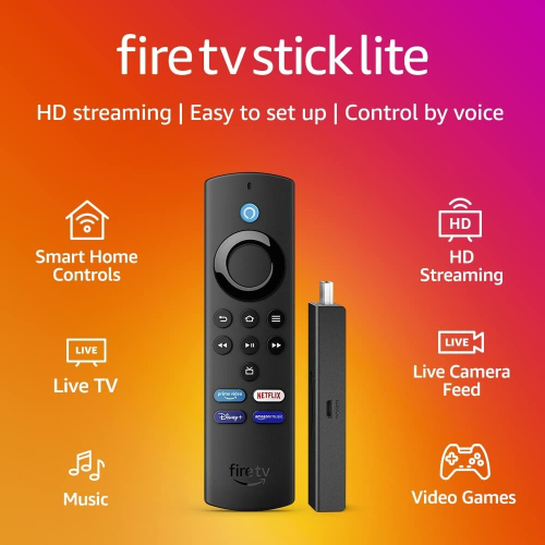 Amazon Amazon - Fire TV Stick Lite - HD streaming device - Black 2nd Gen 1