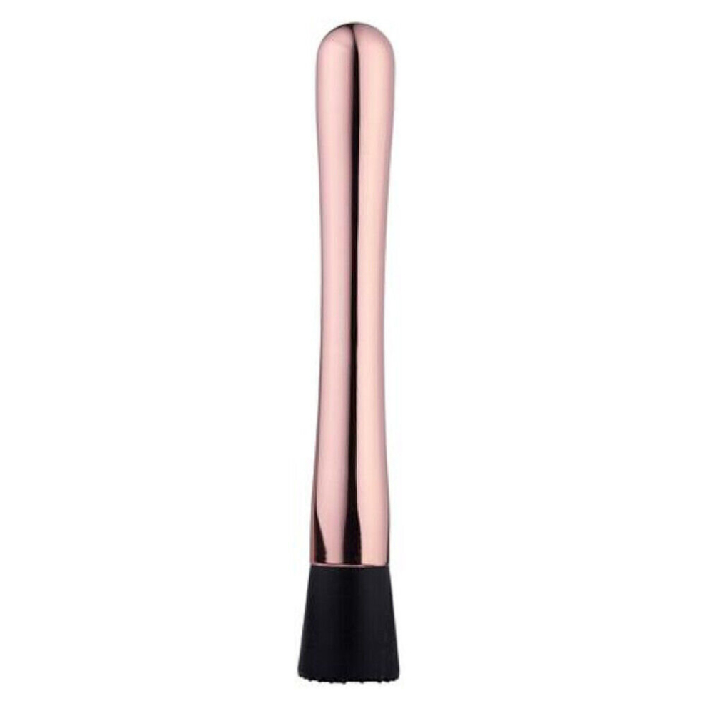 Alpina (Copper) Cocktail Muddler Stainless Steel Bar Manual Drink Mixer Mojito Masher Pestle 8"