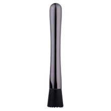 (Black) Cocktail Muddler Stainless Steel Bar Manual Drink Mixer Mojito Masher Pestle 8"