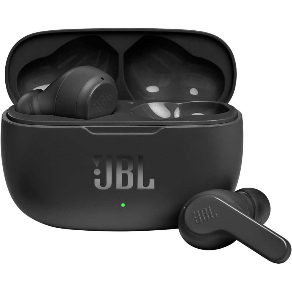 Wave 200TWS Wireless In-Ear Headphones - Bluetooth Headphones with  Deep Bass Sound and IPX2 Water Resistance, Complete with Charging Case, in Black