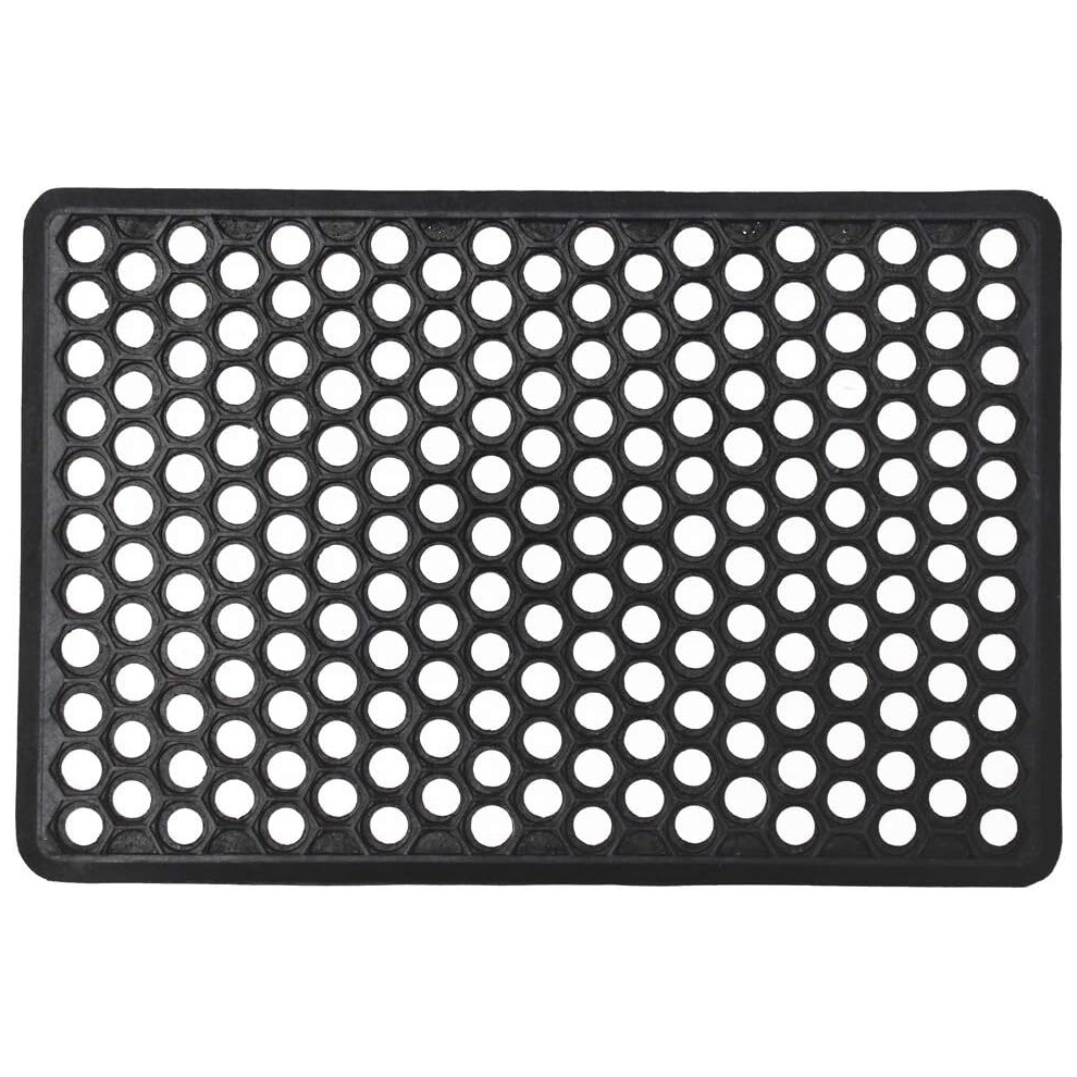 MantraRaj Honeycomb Outdoor Rubber Ring Entrance Floor Door Mat Heavy Duty Matt with Drainage Holes Outdoor