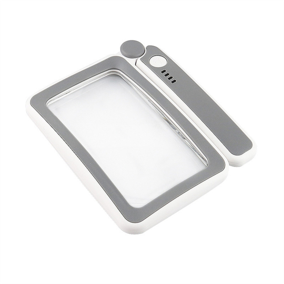 Magnifying Glass with Light Reading Gifts - Rechargeable LED Page Magnifier 4X for Book Lovers Handheld Vision Aids