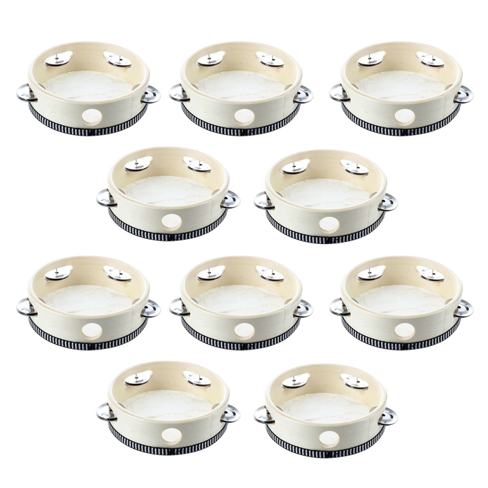 10 Pcs 6 inch Musical Tambourine Tamborine Drum Round Percussion KTV Party