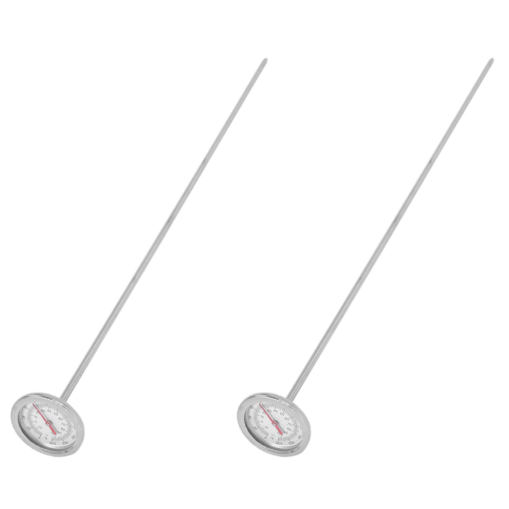 2X Long Stem Compost Soil Thermometer - Fast Response Stainless Steel 20 Inch - Measuring Probe - Fahrenheit and Celsius