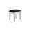Birlea Mirrored Bedroom Dressing Table Stool Padded Black Velvet 4