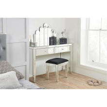 Mirrored Console Birlea Valencia 2 Drawer Bevelled Mirror Dressing Table