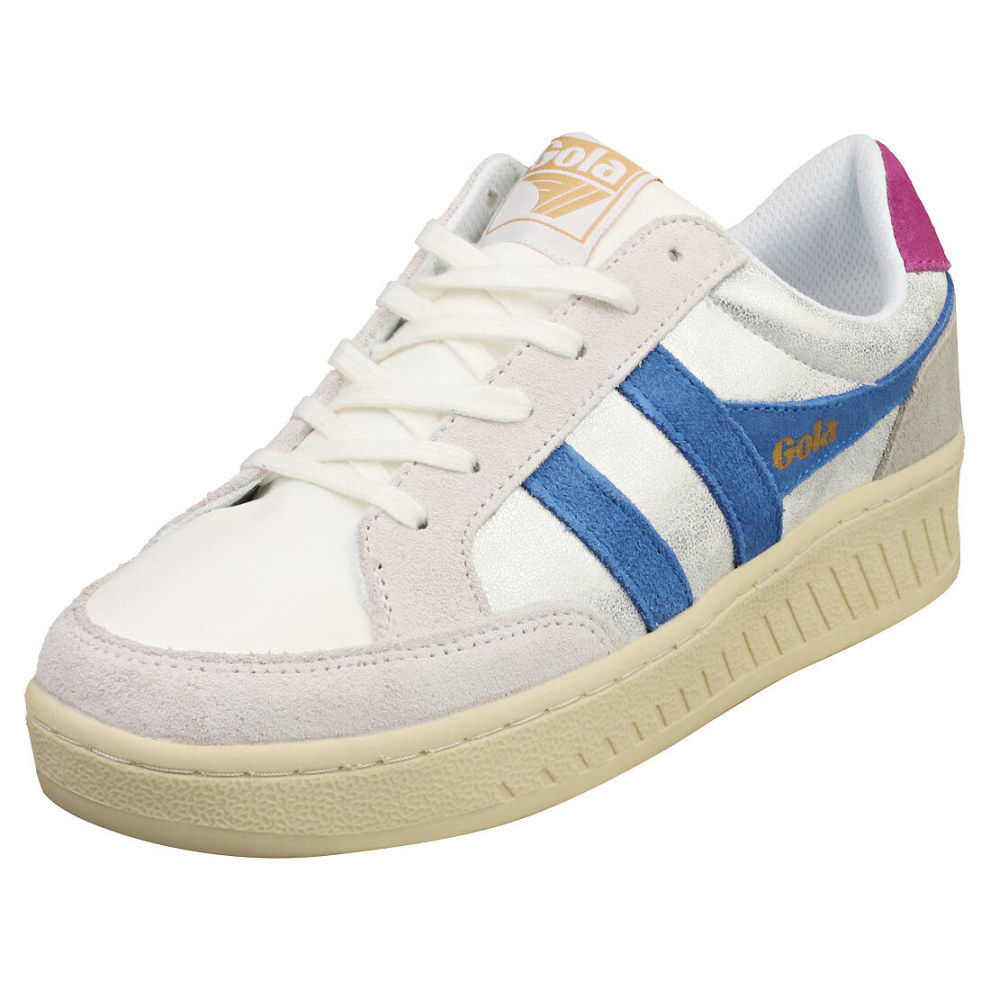 (5) Gola Superslam Blaze Womens Fashion Trainers in White Blue