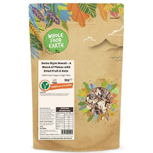 Wholefood Earth - Swiss Style Muesli - A Blend of Flakes with Dried Fruit and Nuts 3 kg | GMO Free | Vegan | High Fibre