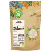 Wholefood Earth Organic Almonds Flour 1 kg | Raw | GMO Free | Vegan | High Fibre | Source of Protein | Certified Organic