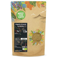 Wholefood Earth - Organic Ground Coriander 1 kg | Vegan | GMO Free | Certified Organic