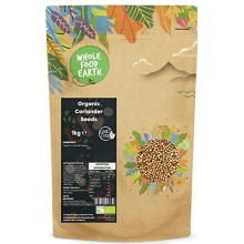 Wholefood Earth - Organic Coriander Seeds 1 kg | Vegan | GMO Free | Certified Organic