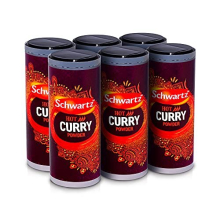 Schwartz Hot Curry Powder Drum 85 G - Pack of 6 - Robust & Fragrant Blend of Ground Spices - Perfect Addition to Curries
