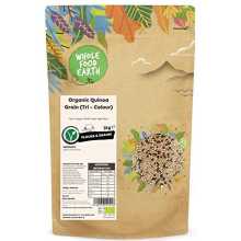 Wholefood Earth Organic Quinoa Grain (Tri-Colour) 2 kg | Raw | Vegan | GMO Free | High Fibre | Certified Organic