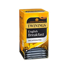 Twinings English Breakfast Decaffeinated Tea Bags, 4 Boxes of 20 Individually Wrapped Enveloped Tea Bags, Black, 320.0 count, 0.55 pounds