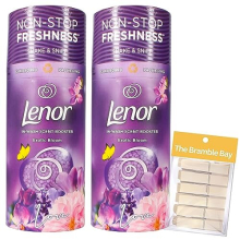 Lenor Scent Booster Beads Exotic Bloom 176g x2, Wooden laundry pegs x6