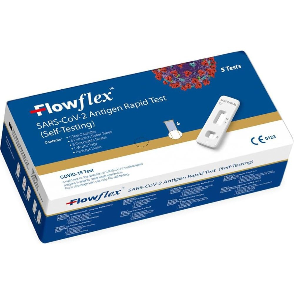 Flowflex One Step Lateral Flow Test Kit 5tests OneStepTest forCovid-19