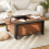 Casart 92cm Coffee Table w/Sliding Top Square Center Table Extendable Cocktail TeaTable 8