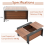 Casart 92cm Coffee Table w/Sliding Top Square Center Table Extendable Cocktail TeaTable 2