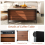 Casart 92cm Coffee Table w/Sliding Top Square Center Table Extendable Cocktail TeaTable 5