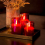 (Grey) Silver Gray Glass Flameless Flickering Candle Light with Remote Control 2
