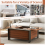 Casart 92cm Coffee Table w/Sliding Top Square Center Table Extendable Cocktail TeaTable 3