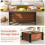 Casart 92cm Coffee Table w/Sliding Top Square Center Table Extendable Cocktail TeaTable 6