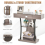 Casart T-Shaped Industrial Console Table Narrow Sofa Side Table Entryway Display Shlves 7