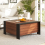 Casart 92cm Coffee Table w/Sliding Top Square Center Table Extendable Cocktail TeaTable 4
