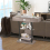 Casart T-Shaped Industrial Console Table Narrow Sofa Side Table Entryway Display Shlves 8