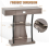 Casart T-Shaped Industrial Console Table Narrow Sofa Side Table Entryway Display Shlves 3