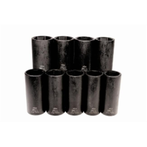 Keen 9 Piece 0.5 in. Drive 6 Point Metric Impact Socket Set