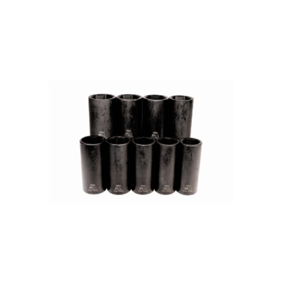 9 Piece 0.5 In. Drive 6 Point Metric Impact Socket Set 780475641440