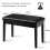 Casart Keyboard Seat Piano Bench Double Duet Seat W/Padded Cushion Storage Compartment 3