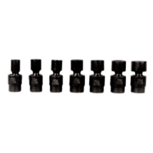7 Piece 0.5 in. Drive 6 Point Flex Impact Socket Set
