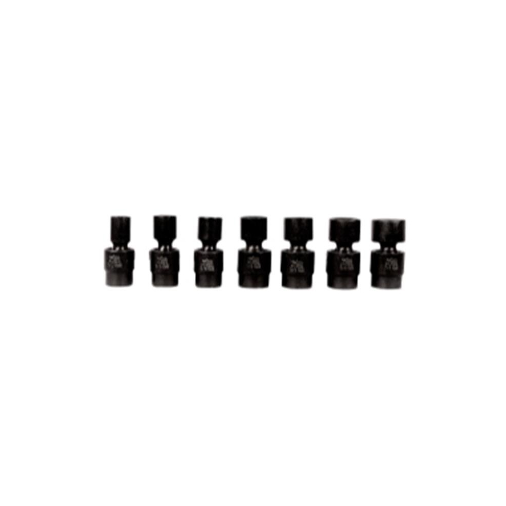 Keen 7 Piece 0.5 In. Drive 6 Point Flex Impact Socket Set