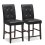Casart Set of 2 Bar Stools Upholstered Bar Counter Height Chair With Button-Tufted Back 1