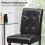 Casart Set of 2 Bar Stools Upholstered Bar Counter Height Chair With Button-Tufted Back 5