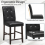 Casart Set of 2 Bar Stools Upholstered Bar Counter Height Chair With Button-Tufted Back 6
