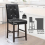 Casart Set of 2 Bar Stools Upholstered Bar Counter Height Chair With Button-Tufted Back 2
