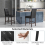 Casart Set of 2 Bar Stools Upholstered Bar Counter Height Chair With Button-Tufted Back 4