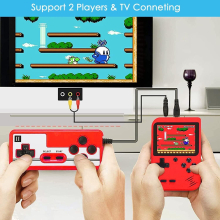 Handheld Game Console, Portable Mini Game Player with 400 Classic FC Games, Support 2 Players & TV Connection