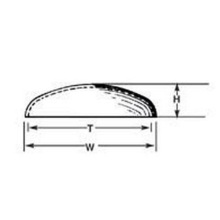 Plastruct PLS95751 VHE-48, 1.5 in. Elliptical Head Domes - Pack of 5