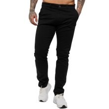 (30W/34L, Black) Enzo Mens Skinny Stretch Chinos
