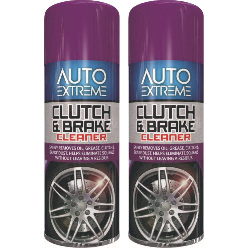 2 x 400ml Clutch And Break Dust Cleaner Spray Oil & Grease Removes