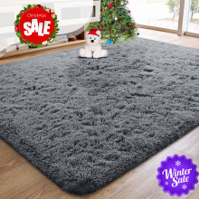 (Grey, 120 x 170 cm) Shaggy Non Slip Rugs Bedroom Living Room Area Rugs Hallway Runner Fluffy Carpets Bath Door Mats
