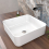 NES Home Nes Home Oscott 390mm Countertop Basin Square Gloss White 3