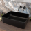 NES Home Nes Home Rogiet 490 x 375mm Countertop Basin Rectangle Matte Black 2