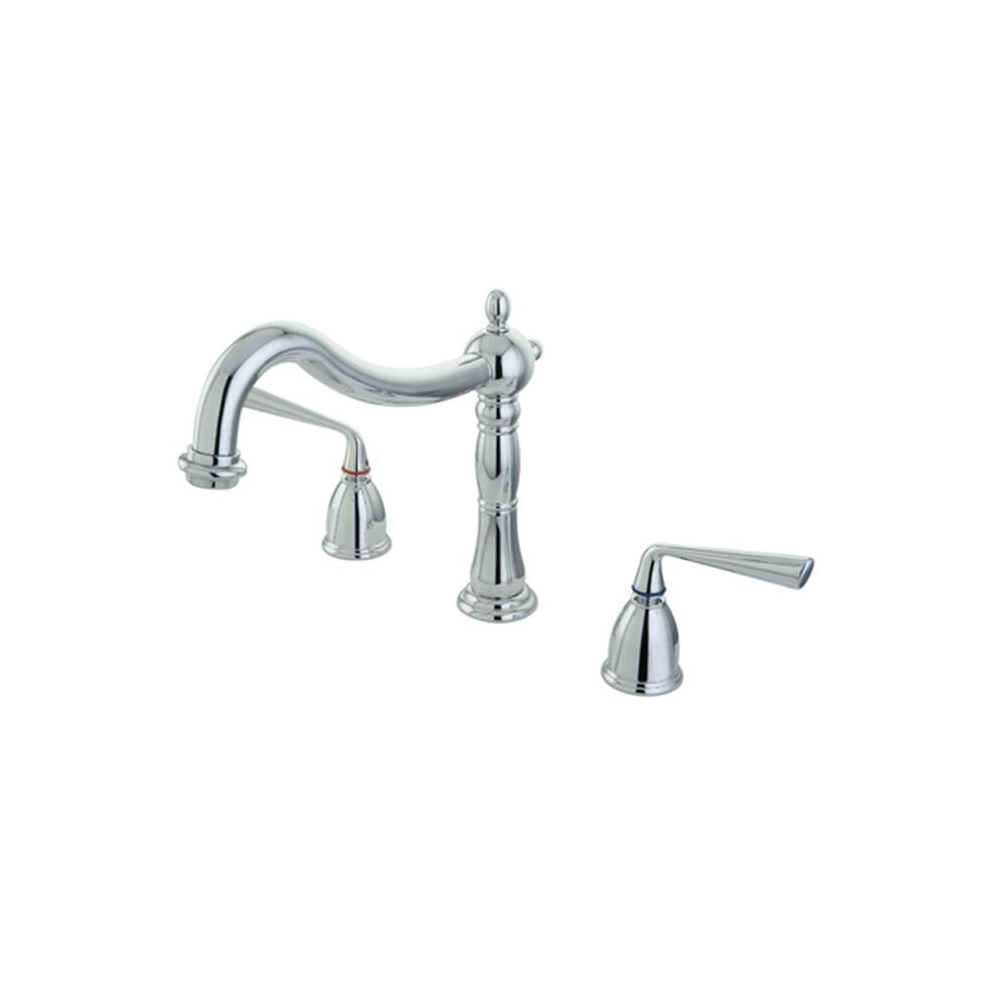 Two Handle Roman Tub Filler - Polished Chrome 780475773233