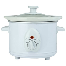 STATUS Austin Round Slow Cooker | 1.5L Slow Cooker Small | 120W White | AUSTIN1PKB4